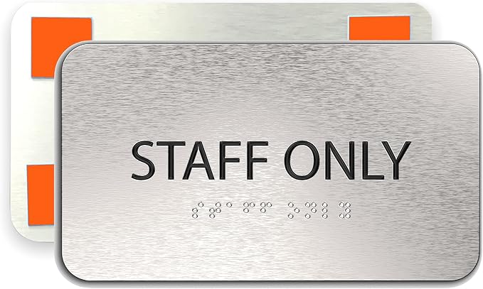 ADASigns Staff Only Sign 7" W x 4" H by ADASigns