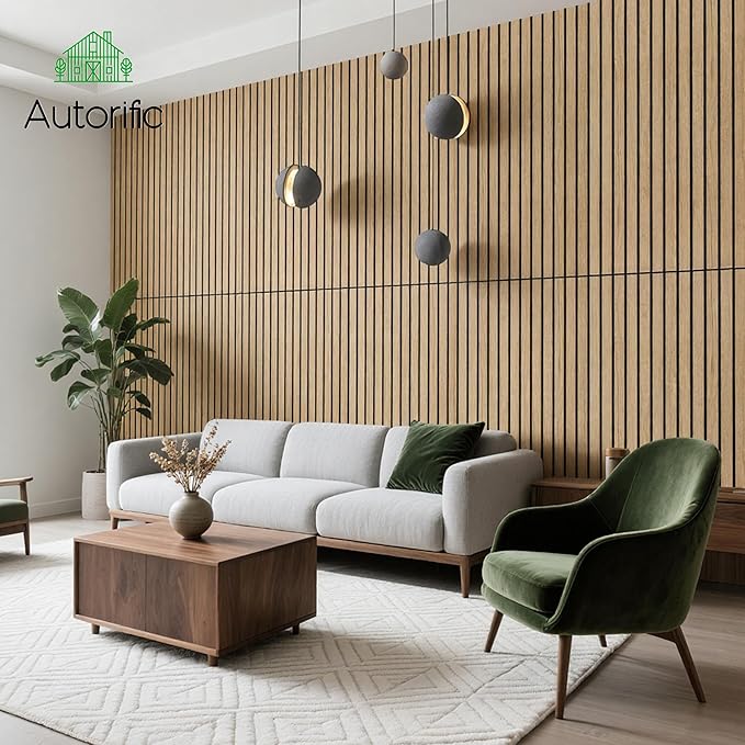 AUTORIFIC Wood Veneer Sound Panels, 10 Pack 47.2”x23.6” Wall Panels, Decorative - Image 6