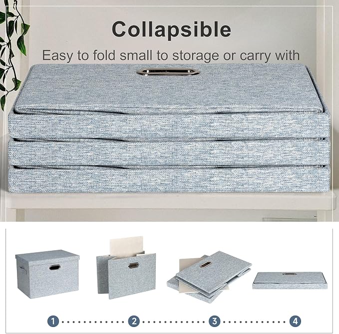 Graciadeco Large 17" 36 Quart Collapsible Stackable Storage Bins - Image 4