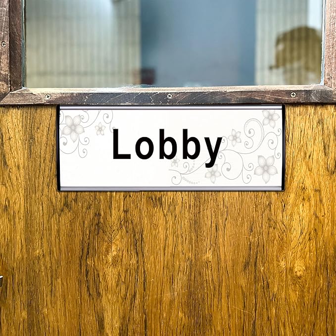 Set of 5 - Nameplate Holder for Wall Mount, 2.36'' x 10'' Curved Office - Image 7