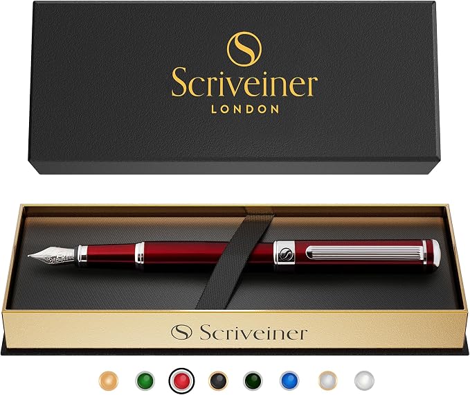 Scriveiner Deep Crimson Red Fountain Pen - Image 9