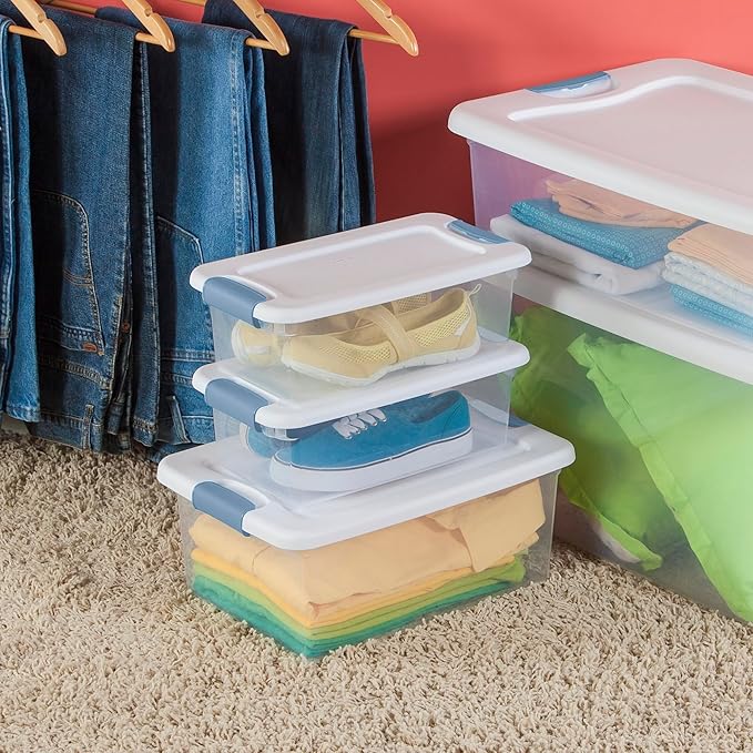 Sterilite 12-Pack Latching Box, Under Bed Storage Bins - Image 5