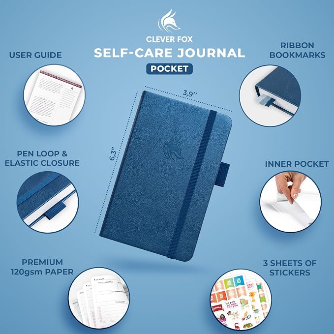 Clever Fox Self-Care Journal Pocket – Daily Reflection Notebook – Mental Health - Image 5