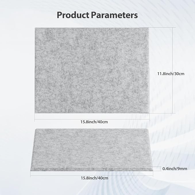 Amantech 12 Pack Acoustic Panels Self Adhesive Sound Proof Foam, High Density - Image 6