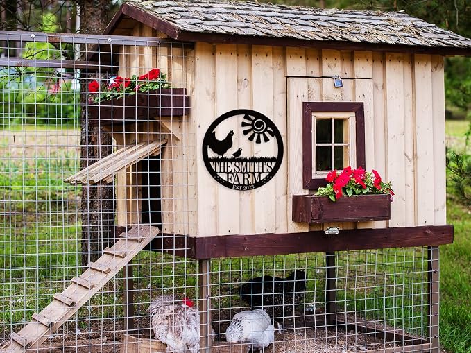 Personalized Chicken Farm Sign, Custom Chicken Coop Signs - Image 2