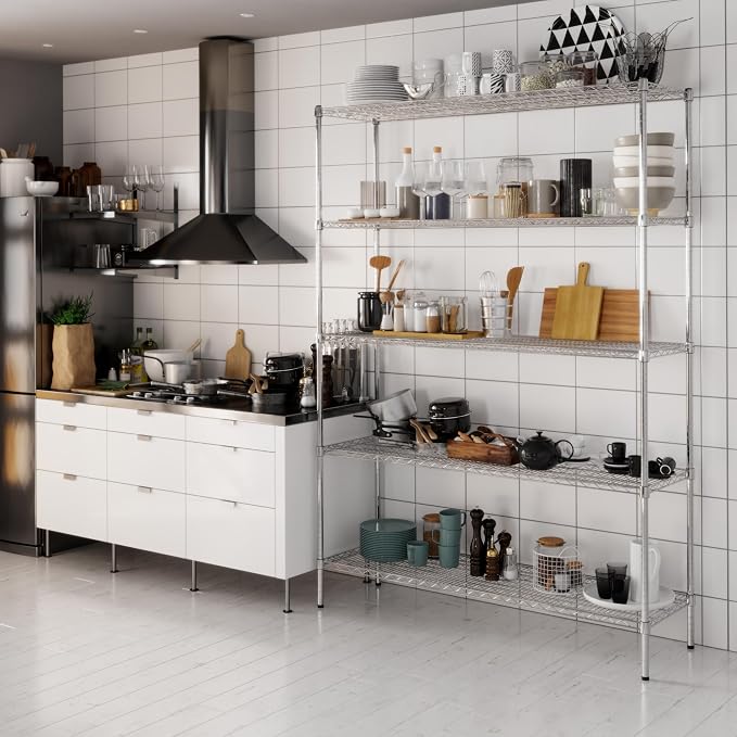 Regal Altair 18" Deep x 60" Wide x 86" Height Wire Shelving Kit | 5-Tier | NSF - Image 8