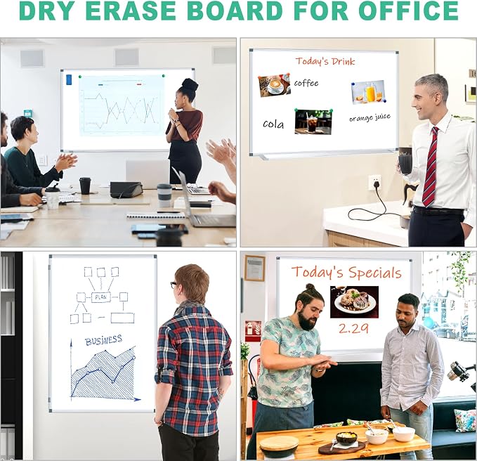 H-Qprobd 3' x 2' Whiteboard Dry Erase White Board - Image 6