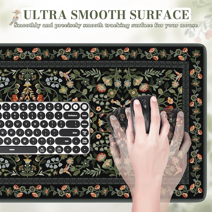 iCasso Desk Mat for Keyboard and Mouse, Large Mouse Pad, Desk Pad Mat, - Image 4