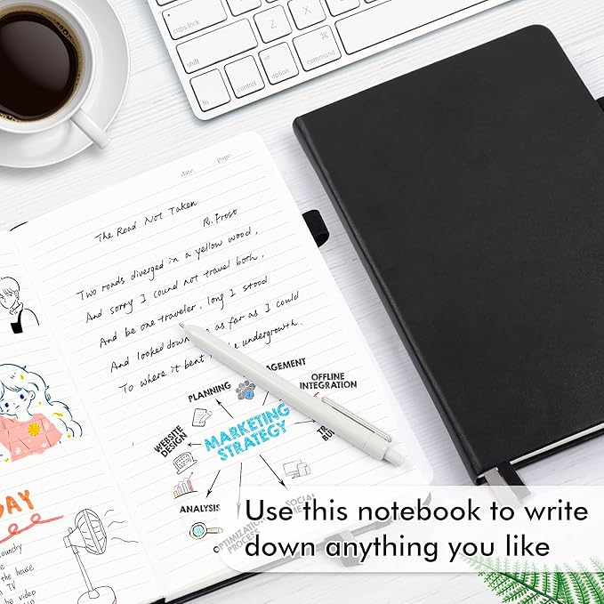 feela 18 Pack Journal Notebook for Work, Business Notebook Bulk Hardcover Lined - Image 4
