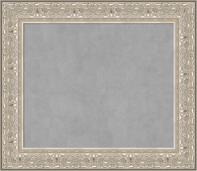Amanti Art Silver Framed Magnetic Board 27x31 Medium Vision Board by AmantiArt