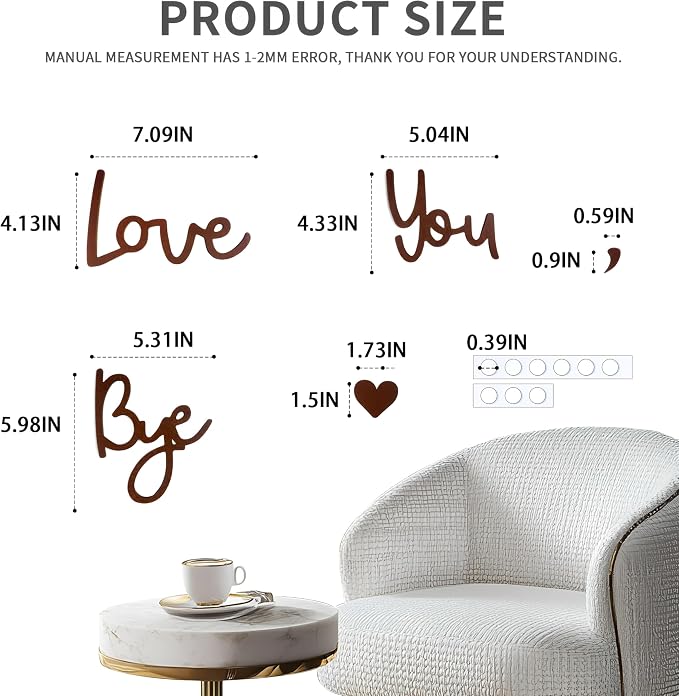 Home Decor Brown Love You Bye Wood Sign Boho Decor Wall Decor Express Love and - Image 7