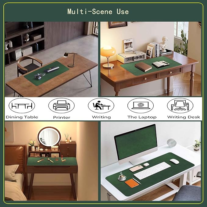Huicon Faux Leather Desk Mat, 31.5"x15.7" Non-Slip PU Leather Desk Pad - Image 7