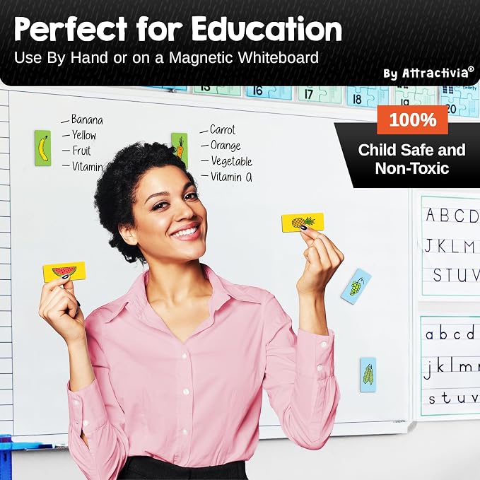 Attractivia Dry Erase Magnetic Labels 2.8 x 1.2 in, Solid Colors, Dry Erase - Image 6