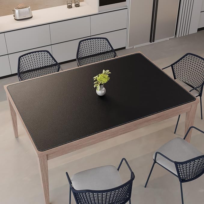 CENNBIE HUGE180 70.8" x 47" Black Leather Desk Mat - Image 6
