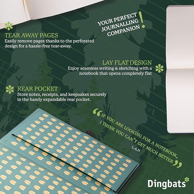 Dingbats* - Wildlife Squared Extra Large A4 Notebook - PU Leather Hardcover - Image 5