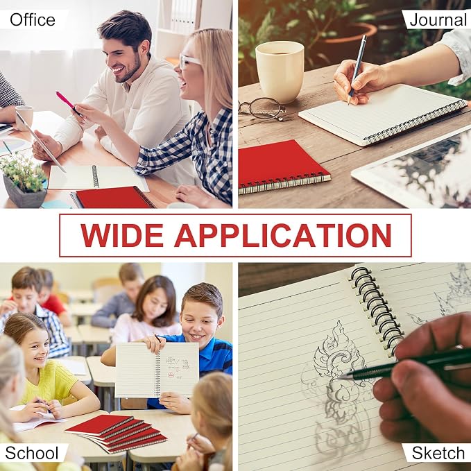 Yahenda 72 Pcs Spiral Notebook Bulk A5 Journal Lined 8.3'' x 5.5'' Writing - Image 3