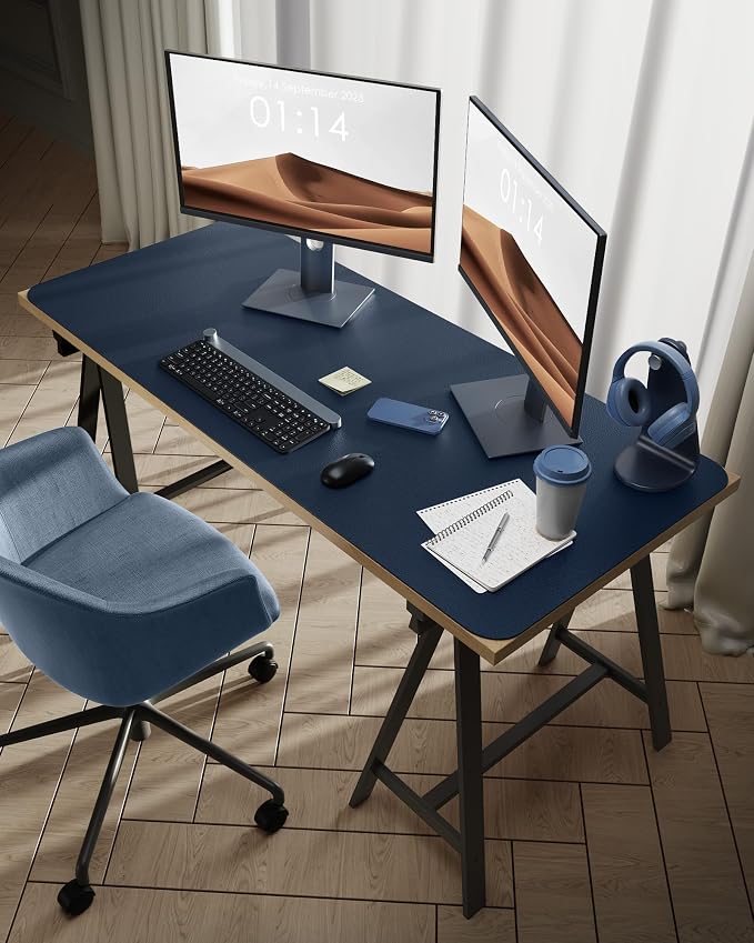 YSAGi Leather Desk Protector, Office Mat, Large Mouse Mat, Non-Slip PU Leather - Image 2