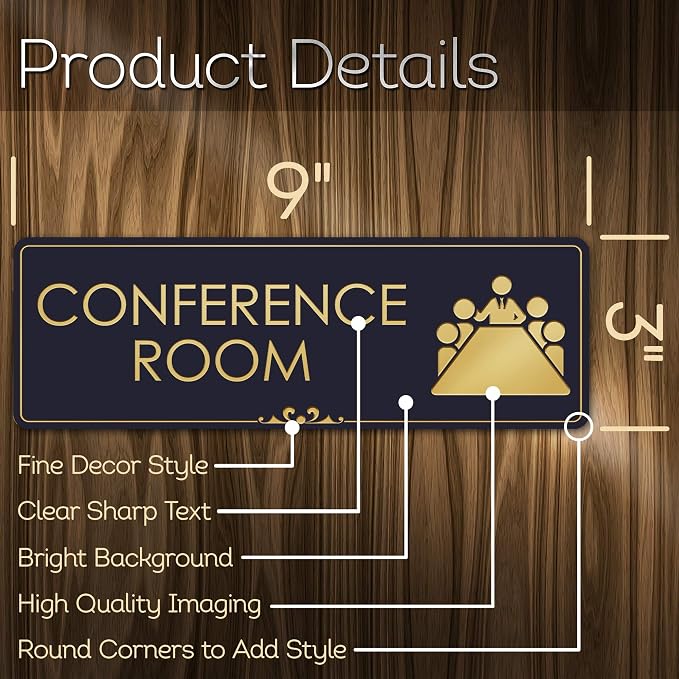 Conference Room Sign Office Meeting Sign, Fade Resistance, Indoor/Outdoor Use - Image 3