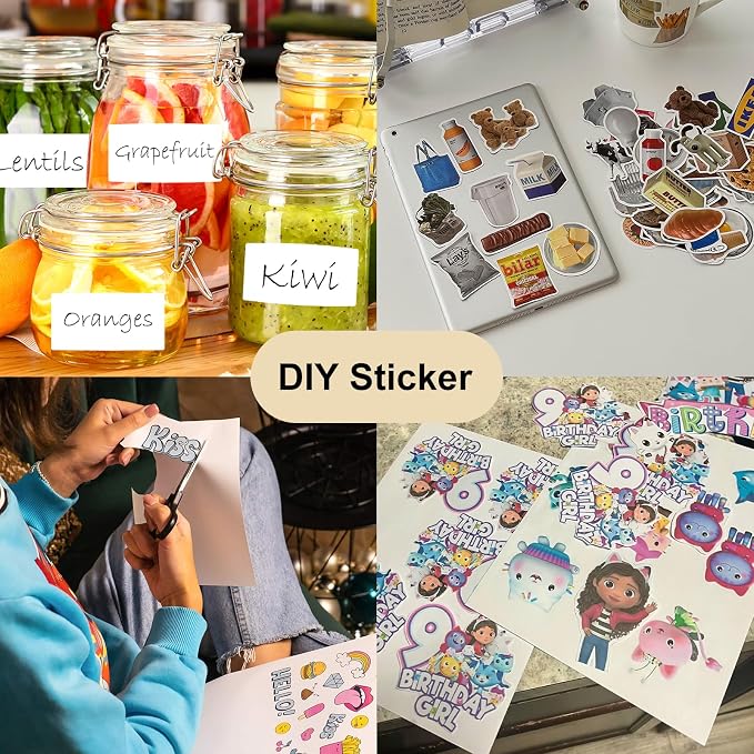 Sticker Paper, BESTEASY 8.5" x 11" Full Sheet Label Stickers - Image 5