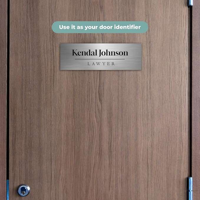 EGD ACM Desk Name Plate Personalized I Custom Office Desk Accessories Decor I - Image 6