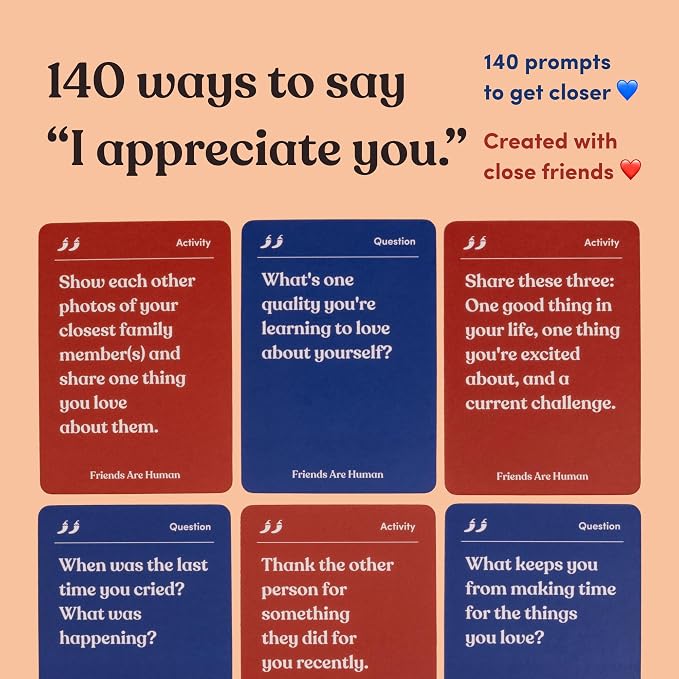 Friends are Human | 140 Conversation Cards to Help Deepen Friend Relationships - Image 3