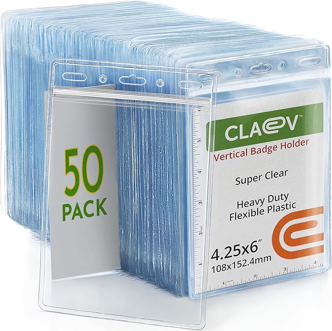 Claev Fast Seal Vertical 4x6 Passport & Card Holders, 50 Pack), Conferences by Claev