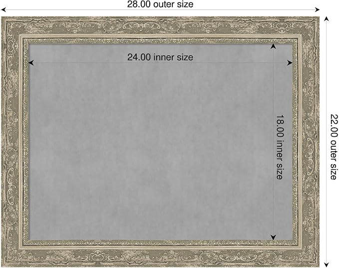 Amanti Art Silver Framed Magnetic Board 22x28 Medium Vision Board - Image 2