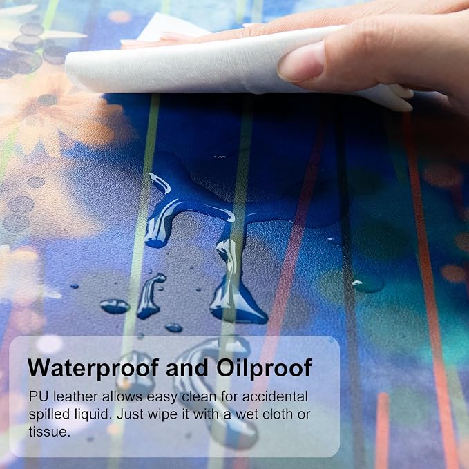 QIYI Large Desk Pad, Waterproof PU Leather Mouse Pad - Image 4