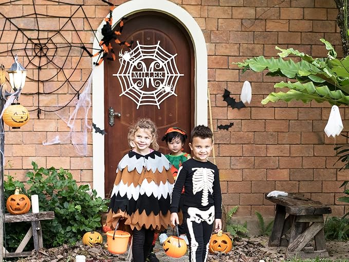 Personalized Halloween Sign, Halloween Door Decor, Initial Door Sign, Custom - Image 3