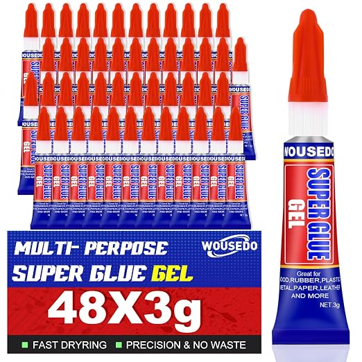 48 x 3g Super Glue Gel, Fast Strong Adhesive, Strong Cyanoacrylate Glue by Unknown