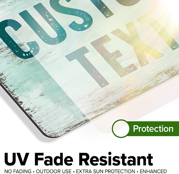 Custom Sign, Custom Street Sign, 11 Font Colors, 13 Font Styles, 4 Hole Options - Image 5