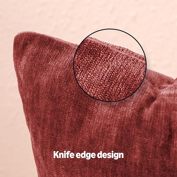 Amazon Basics Chenille Throw Pillow Covers, Home Decor Lumbar Cushion Cover - Image 4