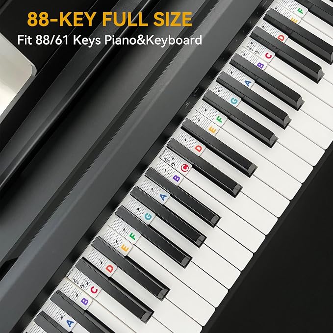 BEATBIT Piano Notes Guide for Beginner, Removable Piano Keyboard Note Labels - Image 3
