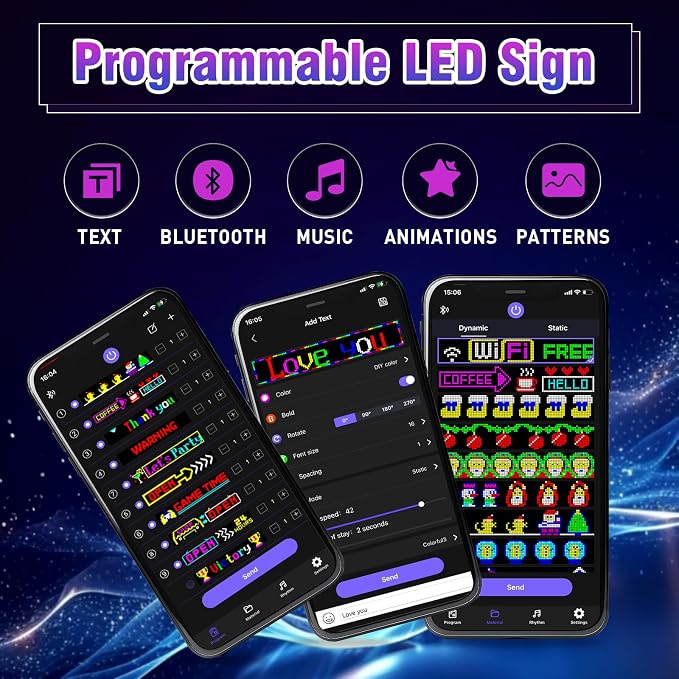 Programmable LED Sign, Scrolling Flexible Advertising Digital Signs, LED Car - Image 3