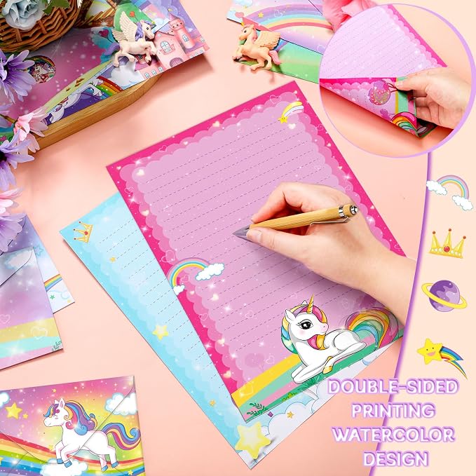 TaoBary 160 Pcs Stationery Paper Set 50 Double Sided Stationery Papers - Image 3