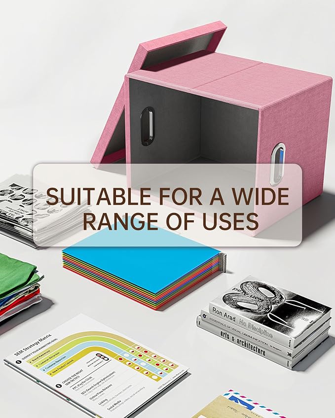 2 Pack File Storage Organizer, Filing Box, Portable File Box - Image 5