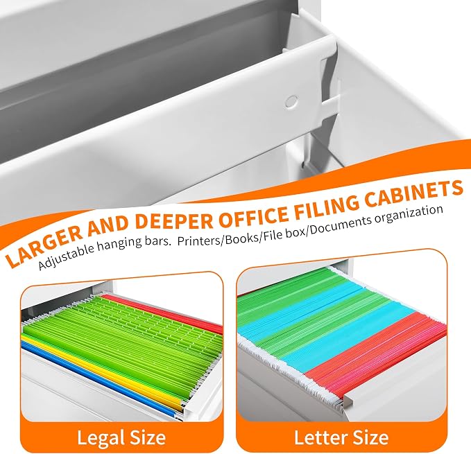 OPTYMIRA 3 Drawer File Cabinet - Image 4