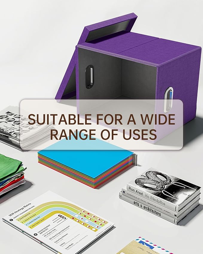2 Pack File Storage Organizer, Filing Box, Portable File Box - Image 5