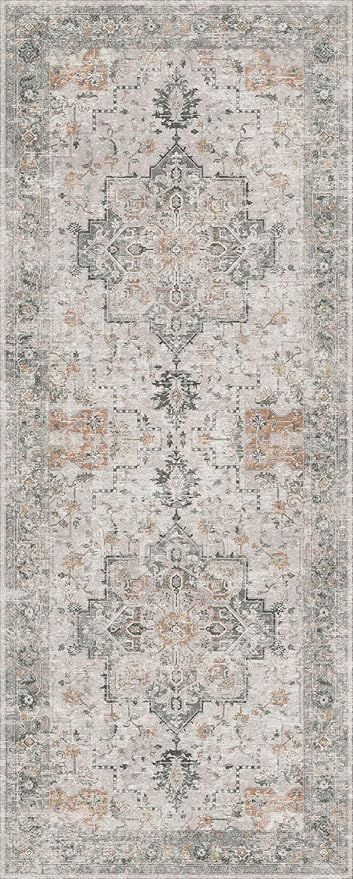 GENIMO 2'6''x14 Runner Rugs for Hallway, Machine Washable Non Slip Vintage Rugs - Image 6