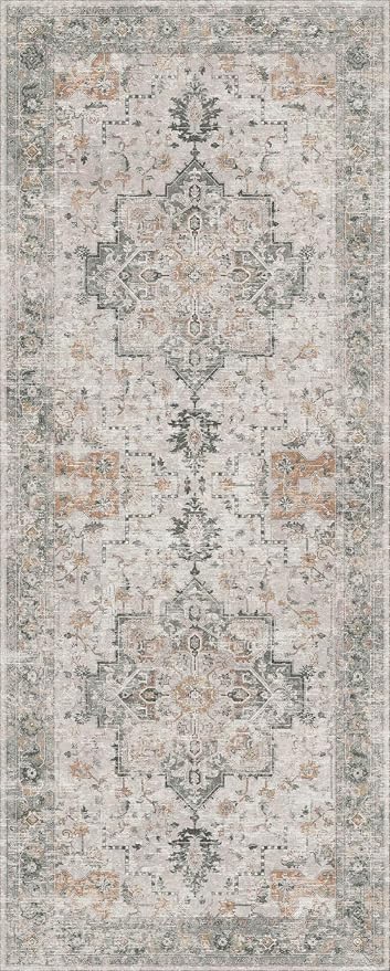 GENIMO 3x14 Runner Rugs for Hallway, Machine Washable Non Slip Vintage Rugs - Image 6
