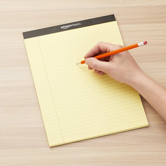 Amazon Basics 50 sheet Wide Ruled Lined Writing Note Pad, 8.5" x 11.75" - Image 7