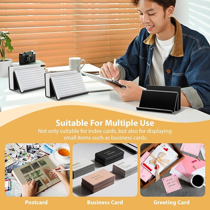 4 Pack 3x5 Index Card Display Holder Acrylic Cards Holder Stand Acrylic - Image 7