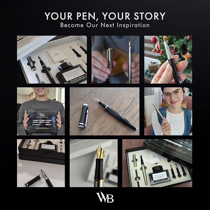 Wordsworth & Black Calligraphy Pen Gift Set, Includes Bottle, 6 Cartridges - Image 7
