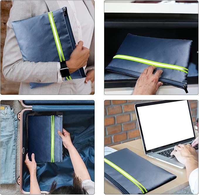 Fireproof Document Bag – 3 Pack Fireproof & Water- proof Document Organizer | - Image 7