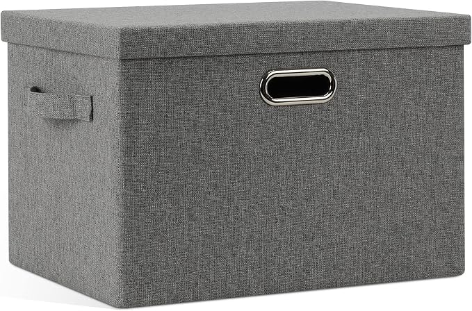 Graciadeco Large 17" 36 Quart Collapsible Stackable Storage Bins by GraciadecoStorage