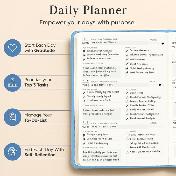 2026 Planner, Daily Journal & Gratitude Journal All-In-One - Image 3