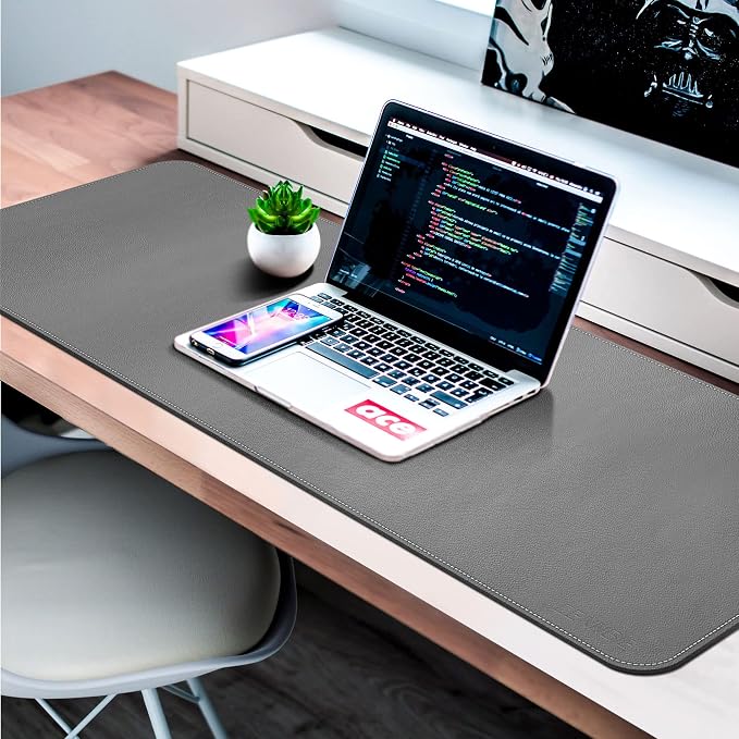 CENNBIE Leather Desk Mat, Extended Non-Slip Mouse Pad, Waterproof PU Leather - Image 6