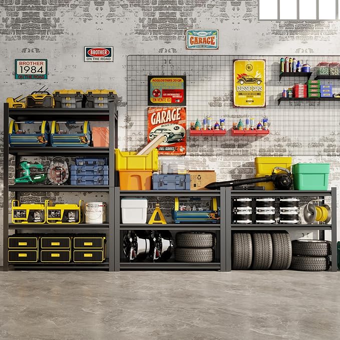 CBCNWR 63''H Garage Storage Shelves, 1800LBS Steel Heavy Duty Storage Shelves - Image 7