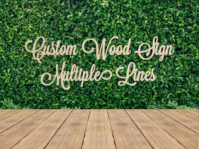 Personalized Wood Sign, Laser Cut. Select Favorite Font, Size and up to 3 Lines - Image 9