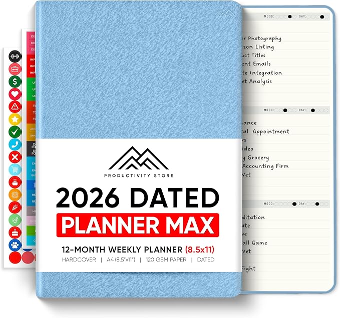 Dated, 2026 Planner, 8.5" x 11" by PRODUCTIVITYSTORE